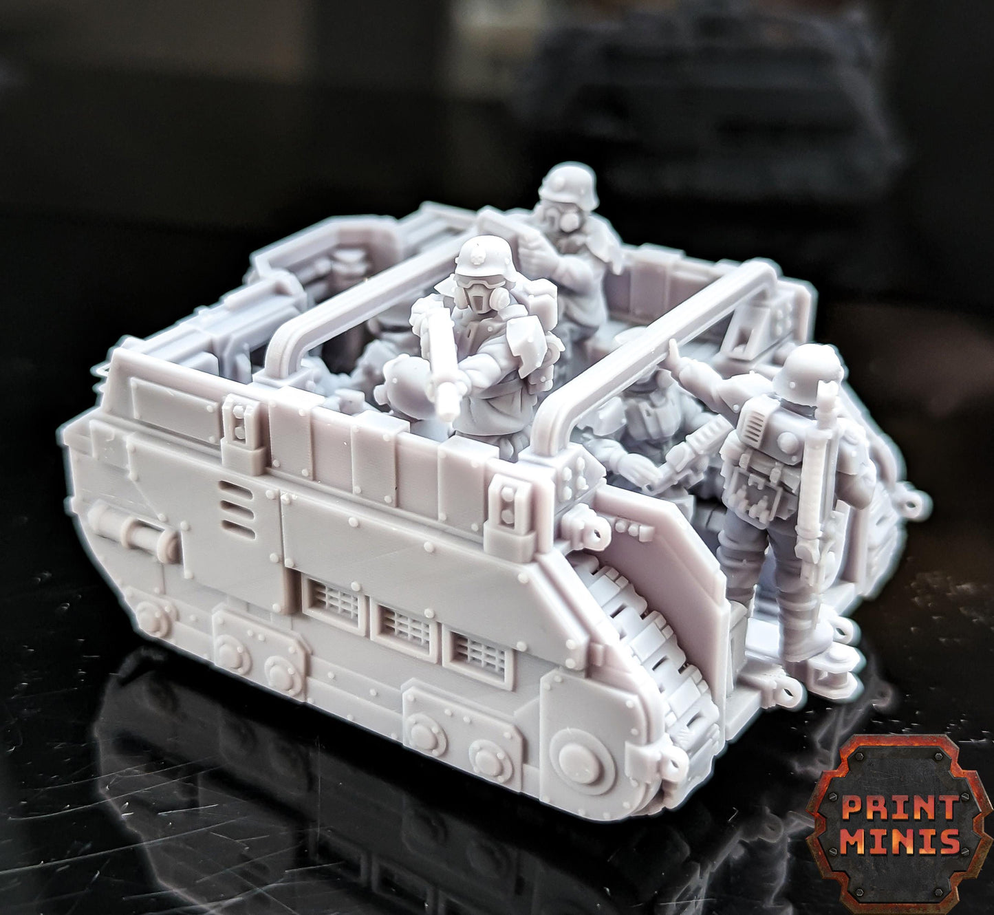 Mimas Tank - Troop Carrier & Heavy Armour - Kaledon Fortis Army, Sci-Fi Space Militia Soldiers by Print Minis