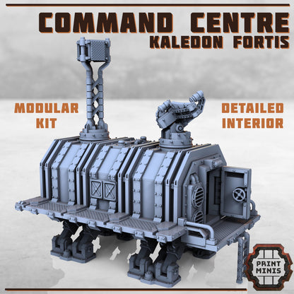 Commander Centre - Kaledon Fortis FOB - Kaledon Fortis Army, Sci-Fi Space Militia Soldiers by Print Minis