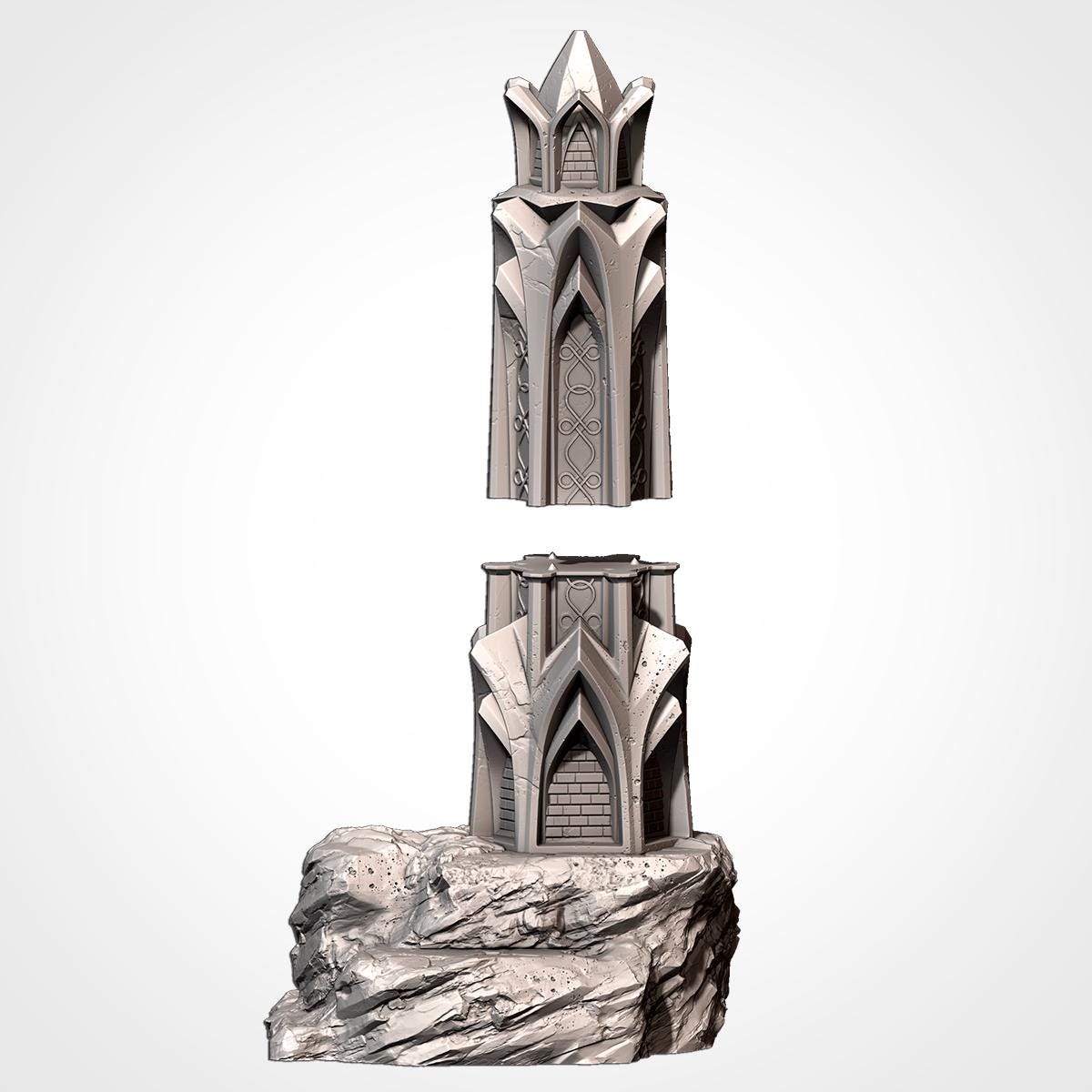 Modular ELF CONSTRUCTIONS terrain by Txarli Factory Fantasy Terrain Ruined Statues Set, Perfect for Tabletop Wargames