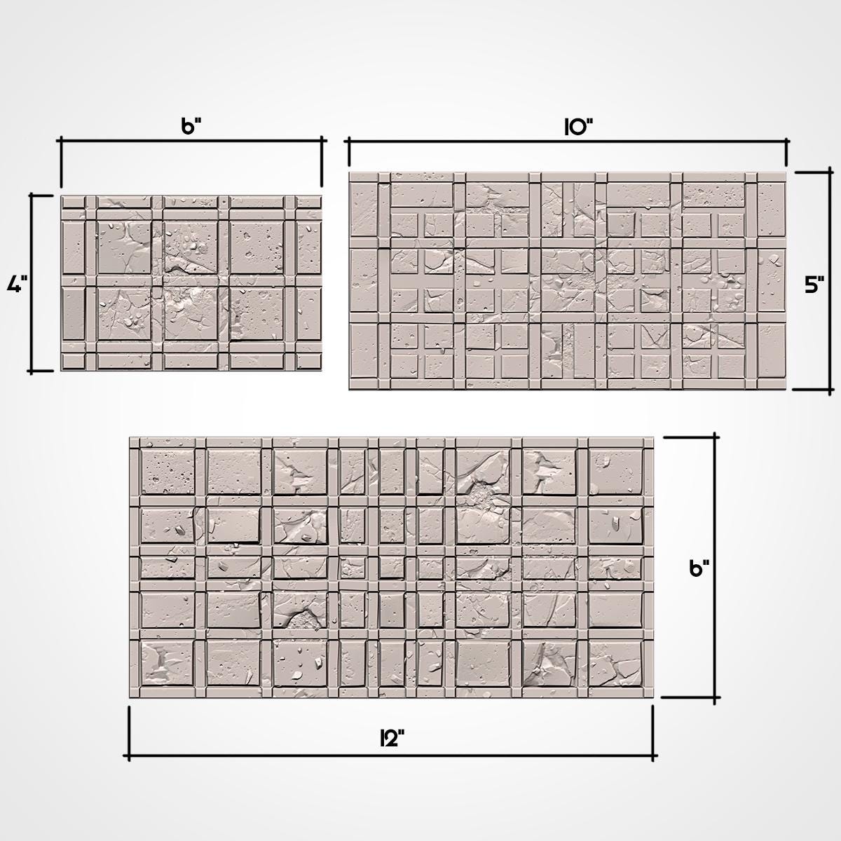Modular CITY CLASSIC RUINS set Txarli Factory Ruined Building Terrain Cityscape Set, Perfect for Tabletop Wargames