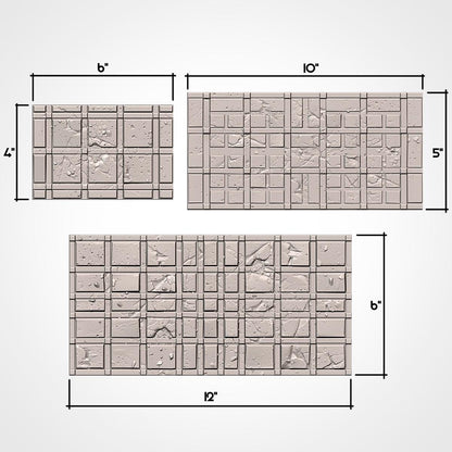 Modular CITY CLASSIC RUINS set Txarli Factory Ruined Building Terrain Cityscape Set, Perfect for Tabletop Wargames