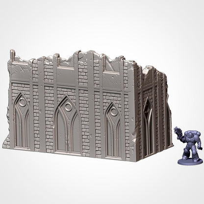 Modular CITY CLASSIC RUINS set Txarli Factory Ruined Building Terrain Cityscape Set, Perfect for Tabletop Wargames
