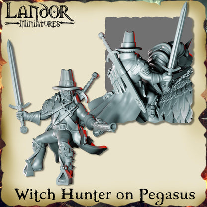Witch Hunter on Pegasus, Modular Imperial miniatures by Landor Miniatures!