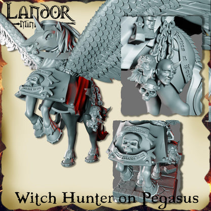 Witch Hunter on Pegasus, Modular Imperial miniatures by Landor Miniatures!