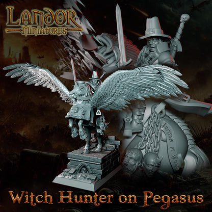 Witch Hunter on Pegasus, Modular Imperial miniatures by Landor Miniatures!
