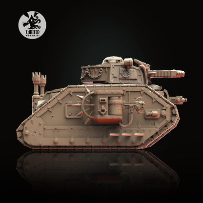 Blood Legion Light Tank, Chaos Space Marine Transport Vehicle Sculpted by Tainted Windmill for Wargames set in the Grimdark Future