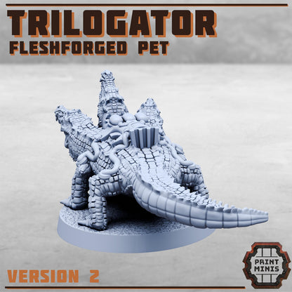 Trilogator - Fleshforged Gang Pet -  Sci-Fi Grimdark Gang Pet by Print Minis