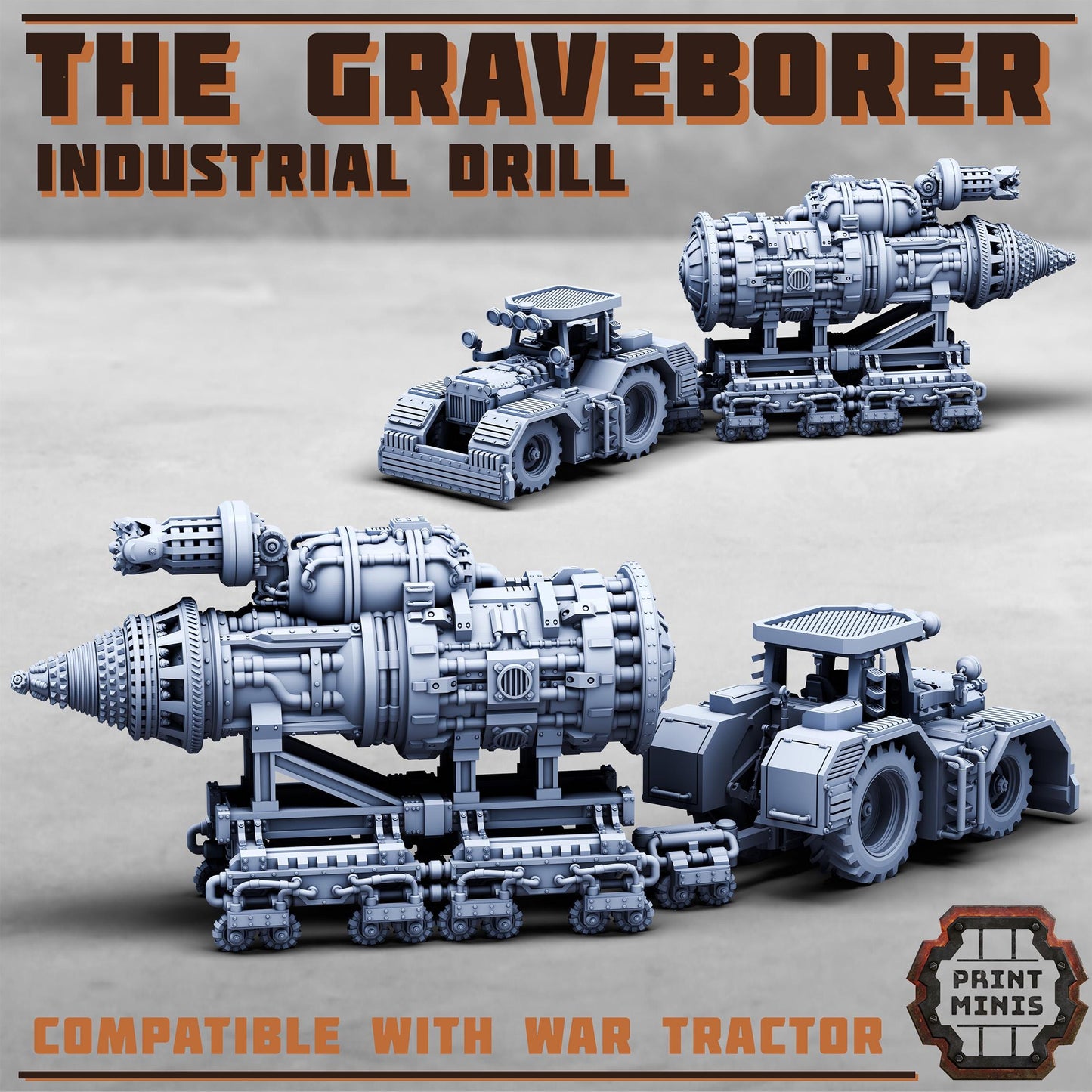 The Graveborer - Industrial Drill - Sci-Fi Space Industrial Terrain by Print Minis