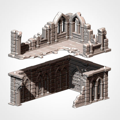 Modular MIDDLE EARTH TOWN terrain by Txarli Factory Fantasy Terrain Ruined City, Perfect for Tabletop Wargames