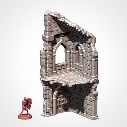 Modular MIDDLE EARTH TOWN terrain by Txarli Factory Fantasy Terrain Ruined City, Perfect for Tabletop Wargames