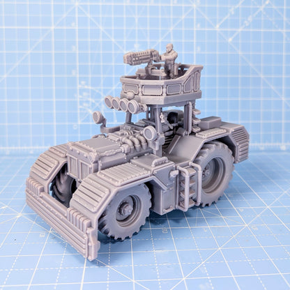 The War Tractor - Repurposed Industrial War Machine - Sci-Fi Space Industrial Vehicle by Print Minis
