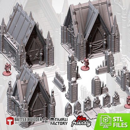 GRAVEYARD Modular Wargaming Gothic Necropolis Terrain by Txarli Factory for Tabletop Wargames