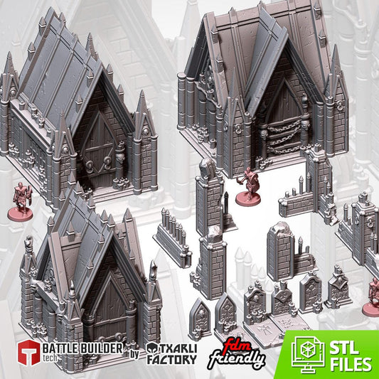 GRAVEYARD Modular Wargaming Gothic Necropolis Terrain by Txarli Factory for Tabletop Wargames