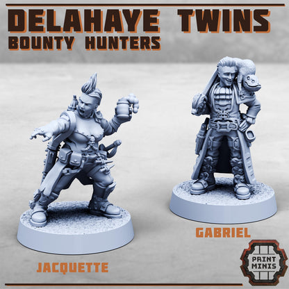 Jacquette and Gabriel - Bounty Hunters - Sci-Fi Grimdark Mercenaries