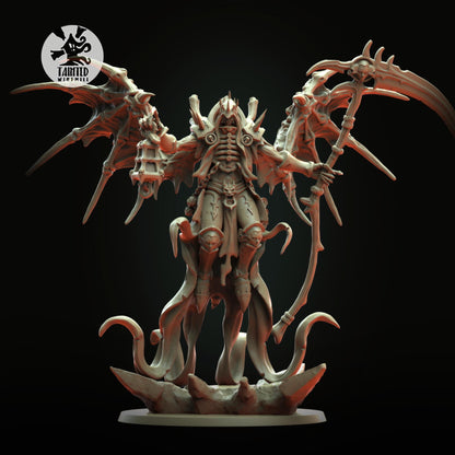 Bubonic Prince Lord, Chaotic Daemonic Monopose Miniatures Sculpted by Tainted Windmill for Wargames set in the Grimdark Future