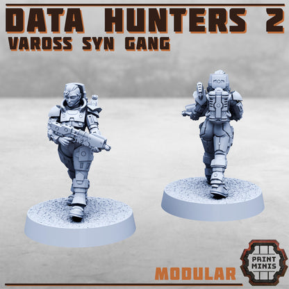 Data Hunters 2 - Vaross Syn Gang -  Sci-Fi Grimdark Tech Hunter Mercenaries by Print Minis