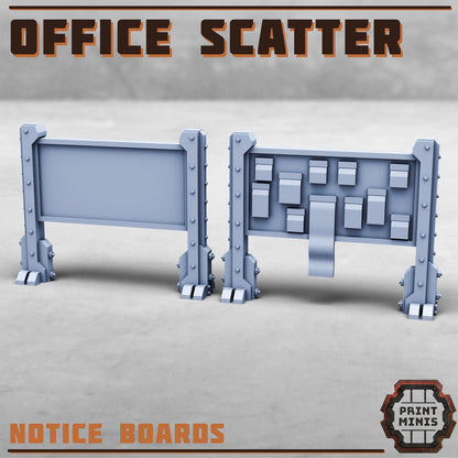 Office Scatter - Retro-Futuristic Office Terrain -  Sci-Fi Grimdark Civilians by Print Minis
