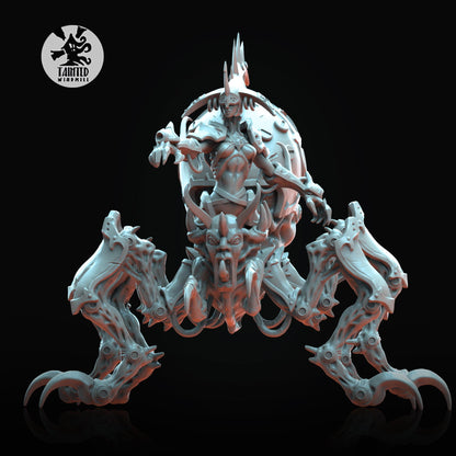 Void Web Countess, Chaotic Daemonic Monopose Miniatures Sculpted by Tainted Windmill for Wargames set in the Grimdark Future