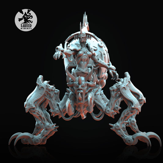 Void Web Countess, Chaotic Daemonic Monopose Miniatures Sculpted by Tainted Windmill for Wargames set in the Grimdark Future