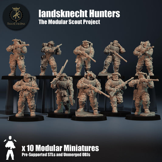 Modular Scout Landsknecht Hunters, Modular Sci-Fi warriors by ThatEvilOne