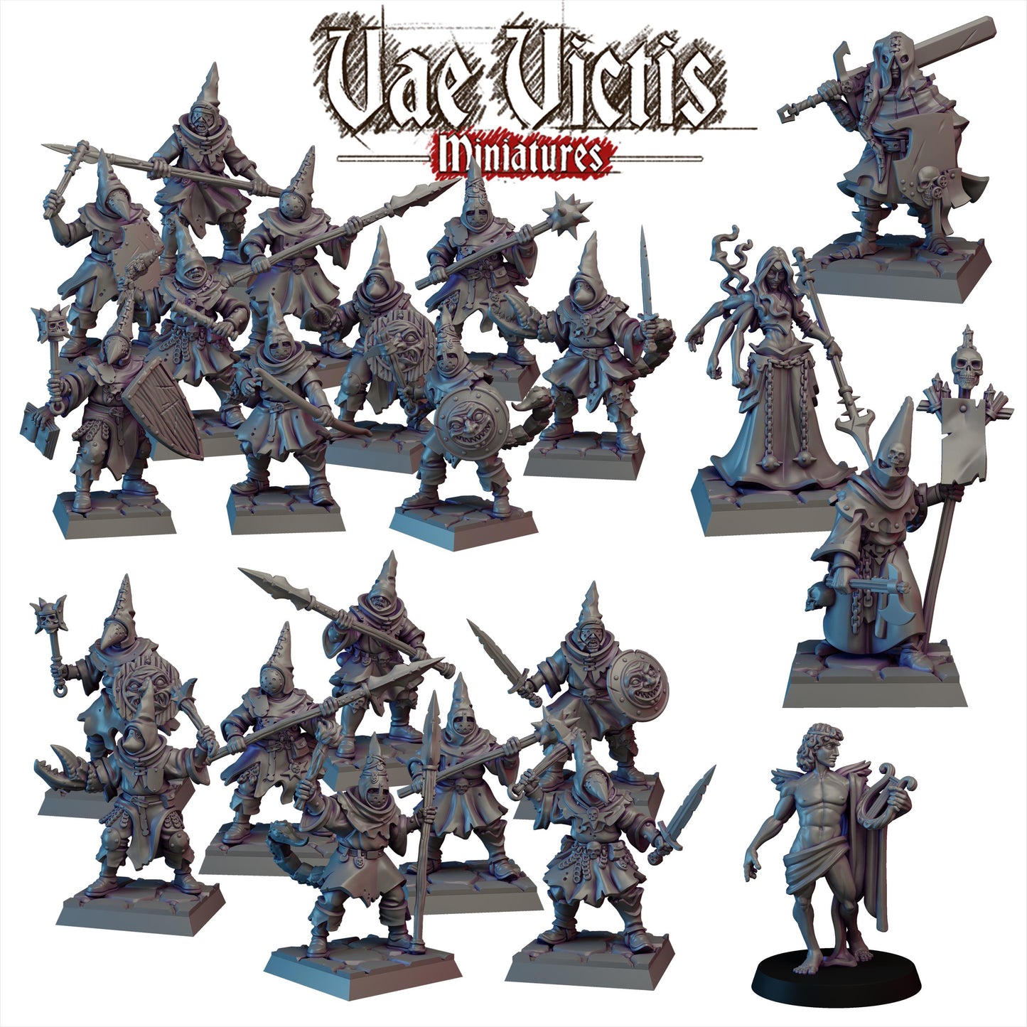 Ruined City Cultists,Fantasy Miniatures by Vae Victis, perfect for Fantasy Wargames and RPGs