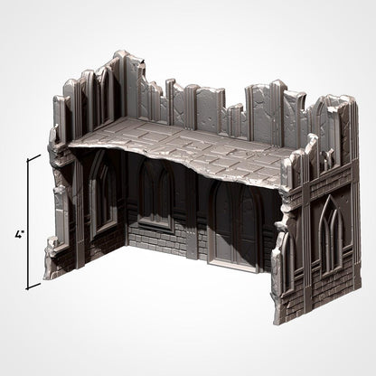 Modular CITY CLASSIC RUINS set Txarli Factory Ruined Building Terrain Cityscape Set, Perfect for Tabletop Wargames