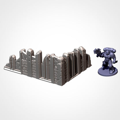 Modular CITY CLASSIC RUINS set Txarli Factory Ruined Building Terrain Cityscape Set, Perfect for Tabletop Wargames
