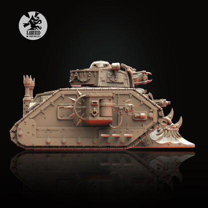 Blood Legion Light Tank, Chaos Space Marine Transport Vehicle Sculpted by Tainted Windmill for Wargames set in the Grimdark Future