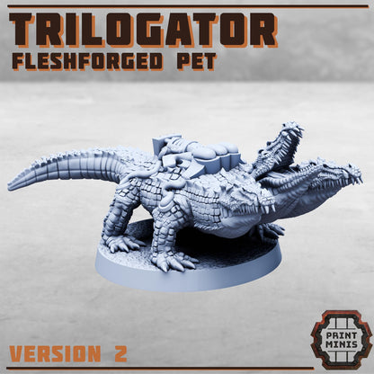 Trilogator - Fleshforged Gang Pet -  Sci-Fi Grimdark Gang Pet by Print Minis