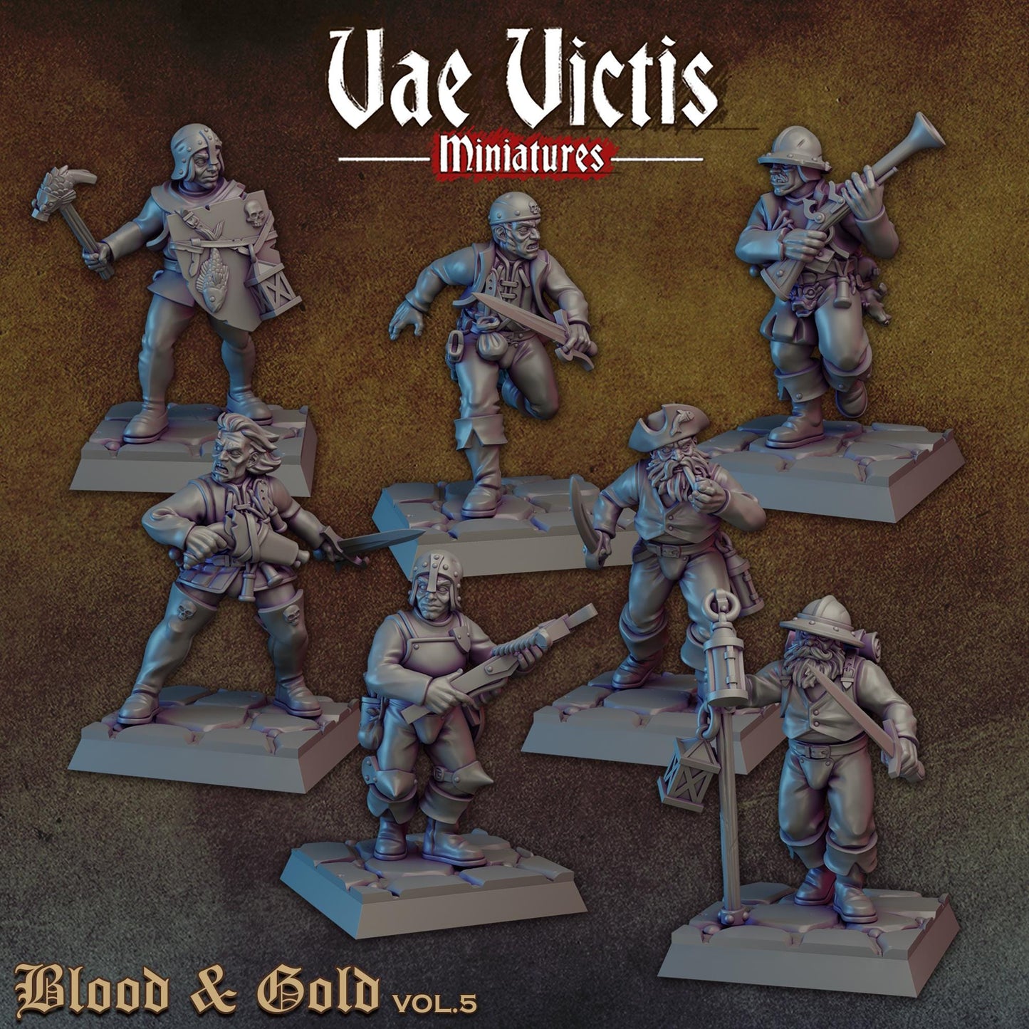Modular Blood and Gold Mercenaries, Bits and Weapon Conversions by Vae Victis, perfect for Fantasy tabletop Wargames
