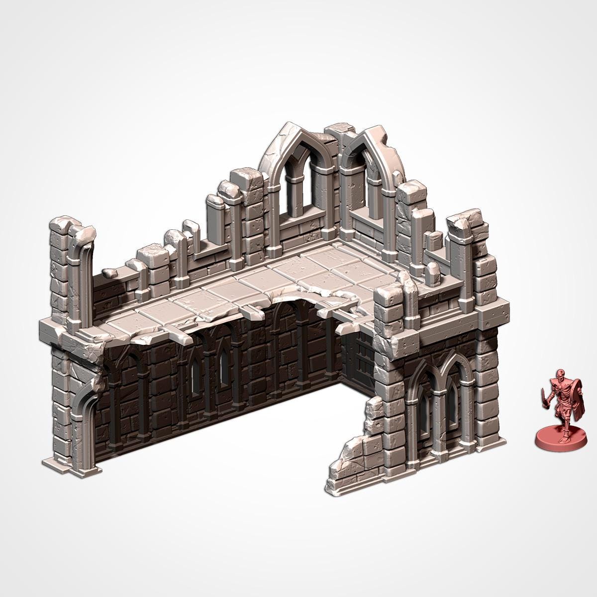 Modular MIDDLE EARTH TOWN terrain by Txarli Factory Fantasy Terrain Ruined City, Perfect for Tabletop Wargames