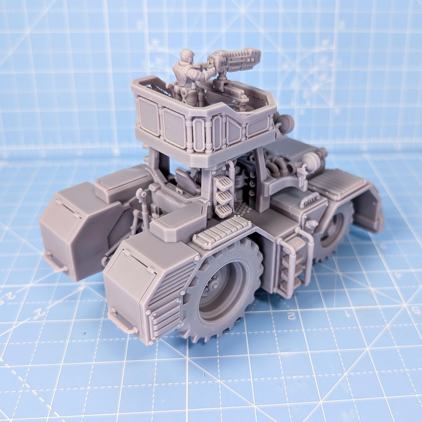 The War Tractor - Repurposed Industrial War Machine - Sci-Fi Space Industrial Vehicle by Print Minis