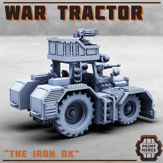 The War Tractor - Repurposed Industrial War Machine - Sci-Fi Space Industrial Vehicle by Print Minis