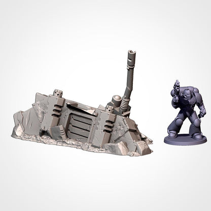 Modular CRASHED TANKS Txarli Factory Sci-Fi modular Wreckage Set, Perfect for Tabletop Wargames