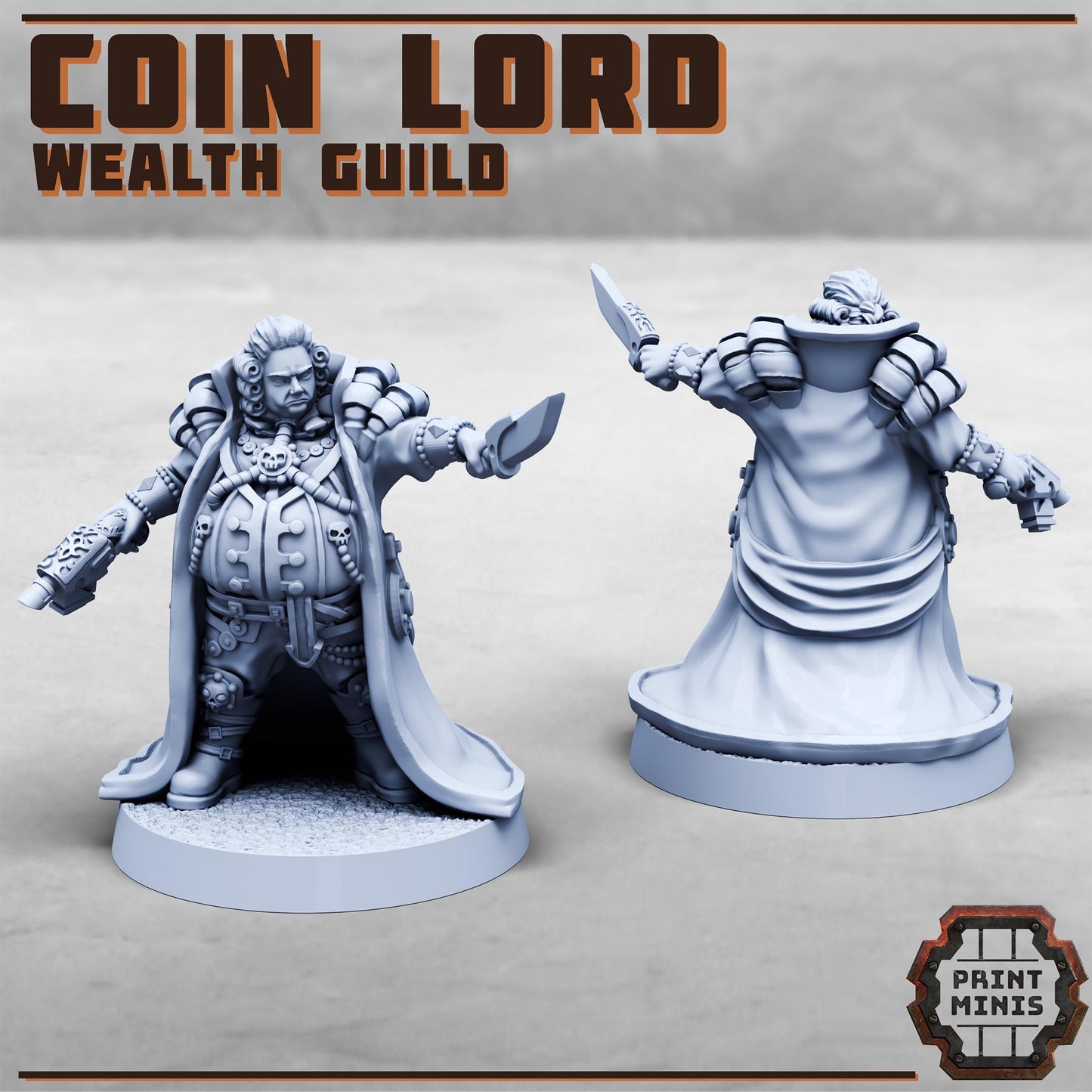 Coin Lord - Wealth Guild -  Sci-Fi Grimdark  Tax Collector Mercenaries by Print Minis