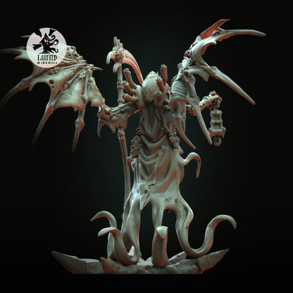 Bubonic Prince Lord, Chaotic Daemonic Monopose Miniatures Sculpted by Tainted Windmill for Wargames set in the Grimdark Future