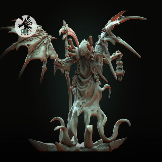Bubonic Prince Lord, Chaotic Daemonic Monopose Miniatures Sculpted by Tainted Windmill for Wargames set in the Grimdark Future