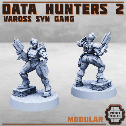 Data Hunters 2 - Vaross Syn Gang -  Sci-Fi Grimdark Tech Hunter Mercenaries by Print Minis