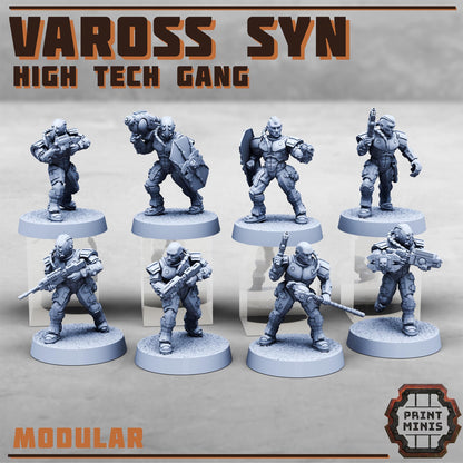 Vaross Syn - High Tech Gang - Vaross Syn Gang -  Sci-Fi Grimdark Tech Hunter Mercenaries by Print Minis