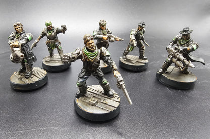 Iron Brawlers Gang -  Sci-Fi Grimdark Miner Gang Mercenaries by Print Minis