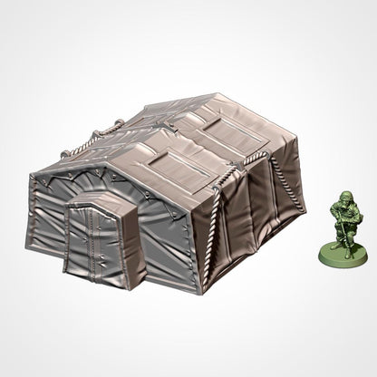 MILITARY BARRACKS Txarli Factory Battlefield Building modular Tent Set, Perfect for Tabletop Wargames