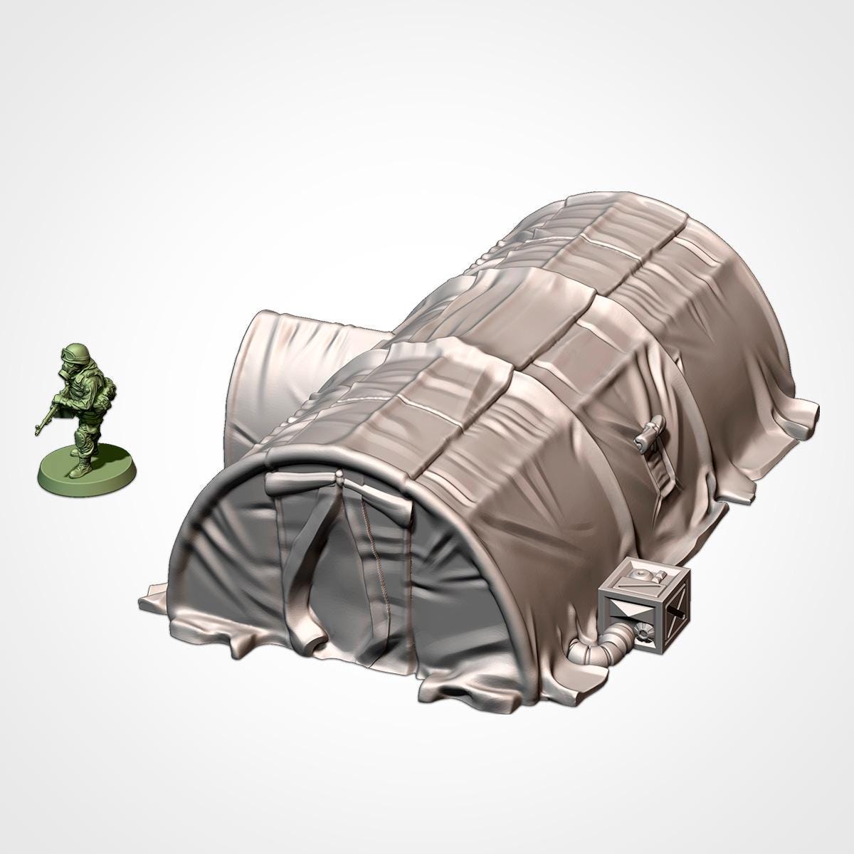 MILITARY BARRACKS Txarli Factory Battlefield Building modular Tent Set, Perfect for Tabletop Wargames