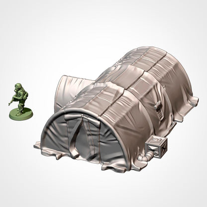 MILITARY BARRACKS Txarli Factory Battlefield Building modular Tent Set, Perfect for Tabletop Wargames