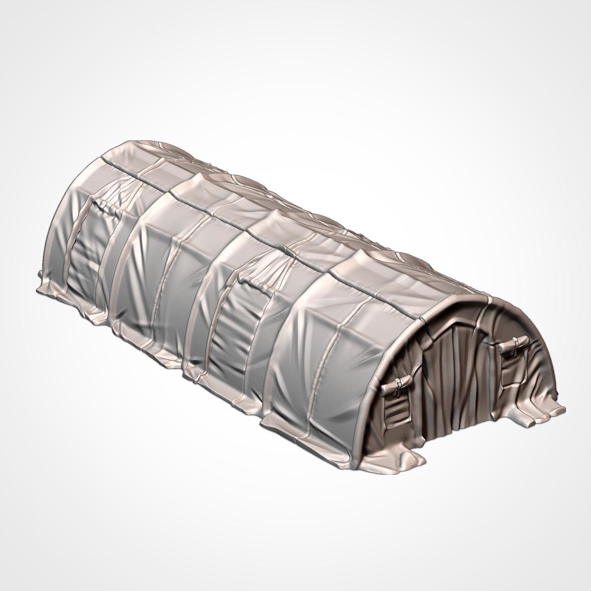 MILITARY BARRACKS Txarli Factory Battlefield Building modular Tent Set, Perfect for Tabletop Wargames