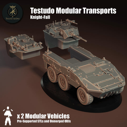 Testudo Modular Transports, Modular Sci-Fi Vehicle by ThatEvilOne, Sci-fi Wargames Proxy, Imperial Roman Auxilia Army Transport Light Tank