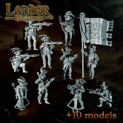 Imperial Crossbowmen, Modular Empire miniatures by Landor Miniatures! Empire for Fantasy Wargames