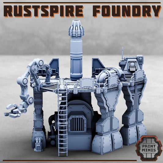 Rustspire Foundry - Sci-Fi Space Industrial Terrain by Print Minis