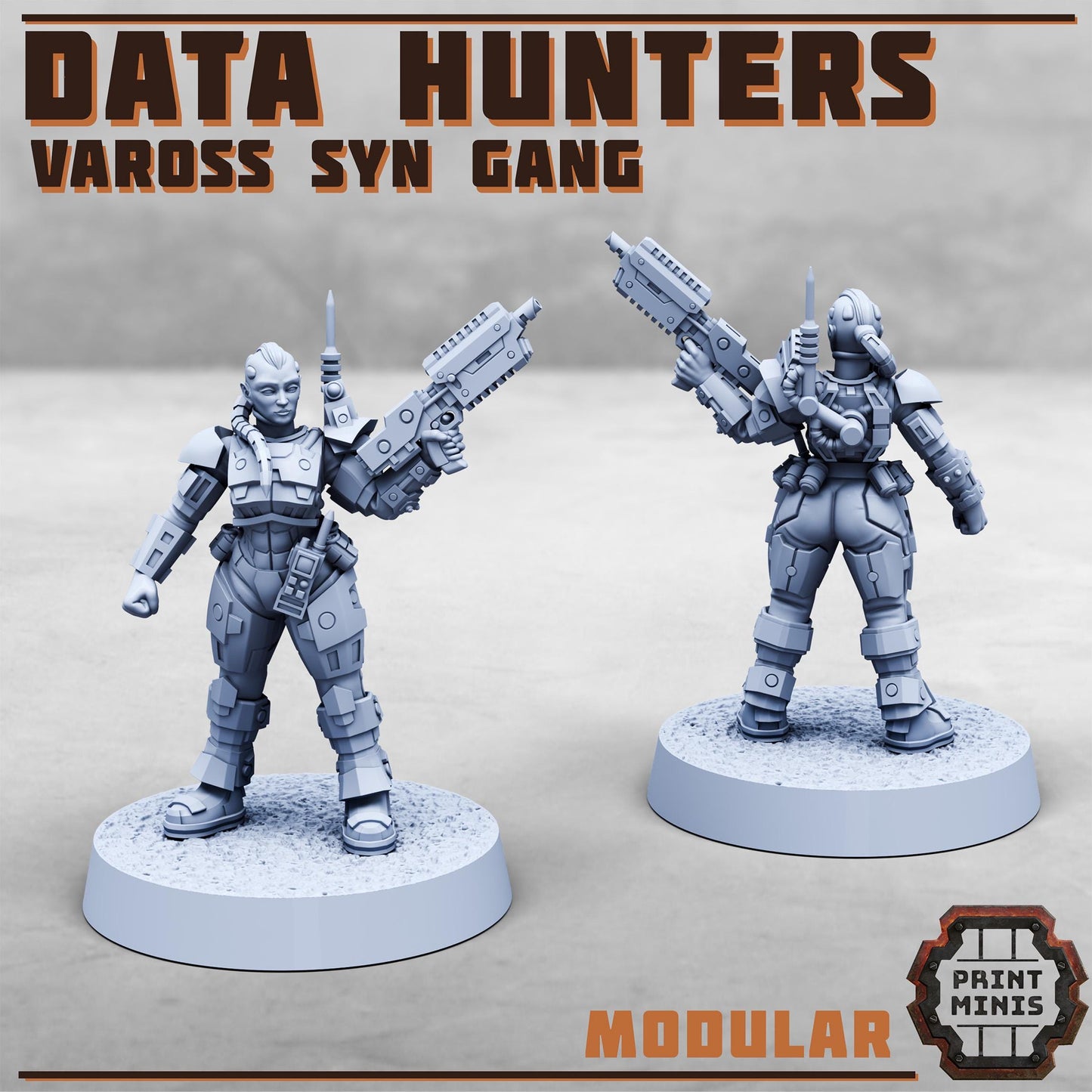 Data Hunters - Vaross Syn Gang -  Sci-Fi Grimdark Tech Hunter Mercenaries by Print Minis