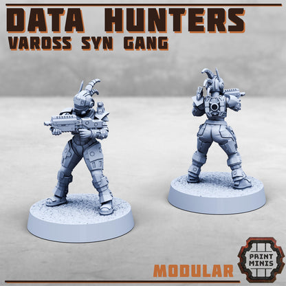 Data Hunters - Vaross Syn Gang -  Sci-Fi Grimdark Tech Hunter Mercenaries by Print Minis