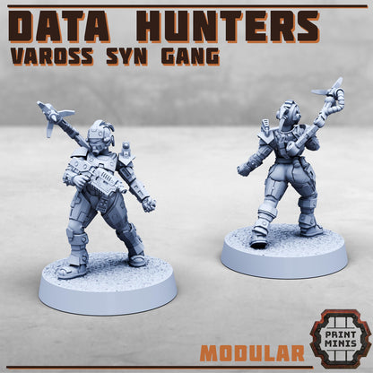 Data Hunters - Vaross Syn Gang -  Sci-Fi Grimdark Tech Hunter Mercenaries by Print Minis